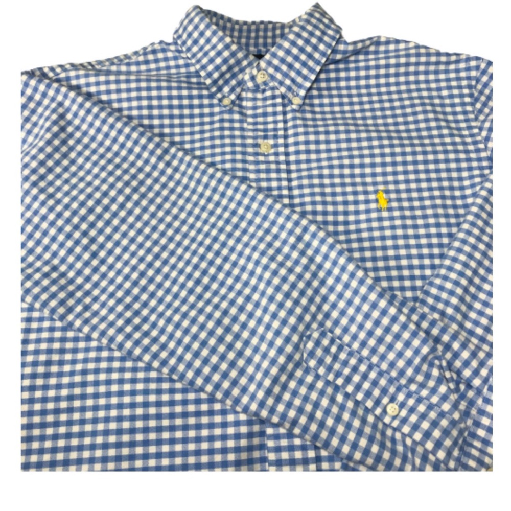 Ralph Lauren Blue & White Checkered Lg Shirt